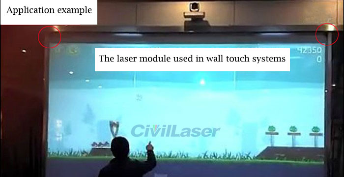 Multi Point Touch Screen 808nm Interactive Projection Trapezoid 레이저 모듈 Line